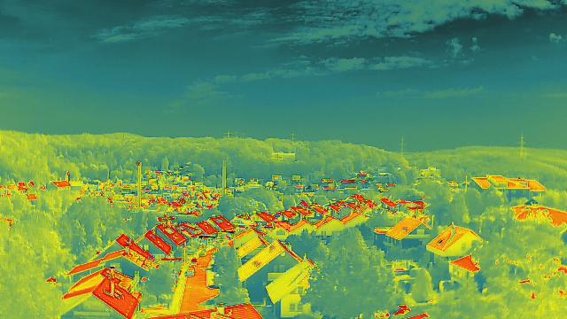 Wärmebildaufnahme von Otterberg bei Kaiserslautern